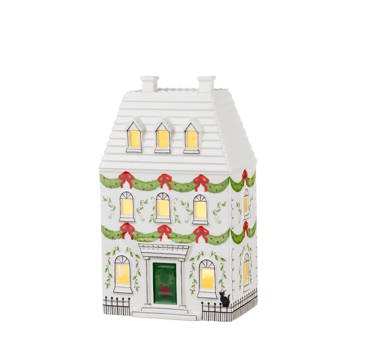 Casetta con led Bianco Natale