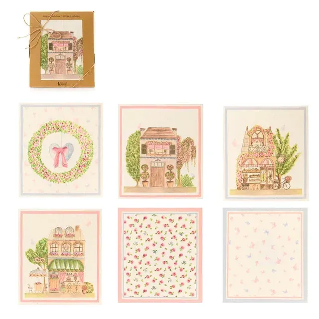 Set 6 spugnette La vie en rose