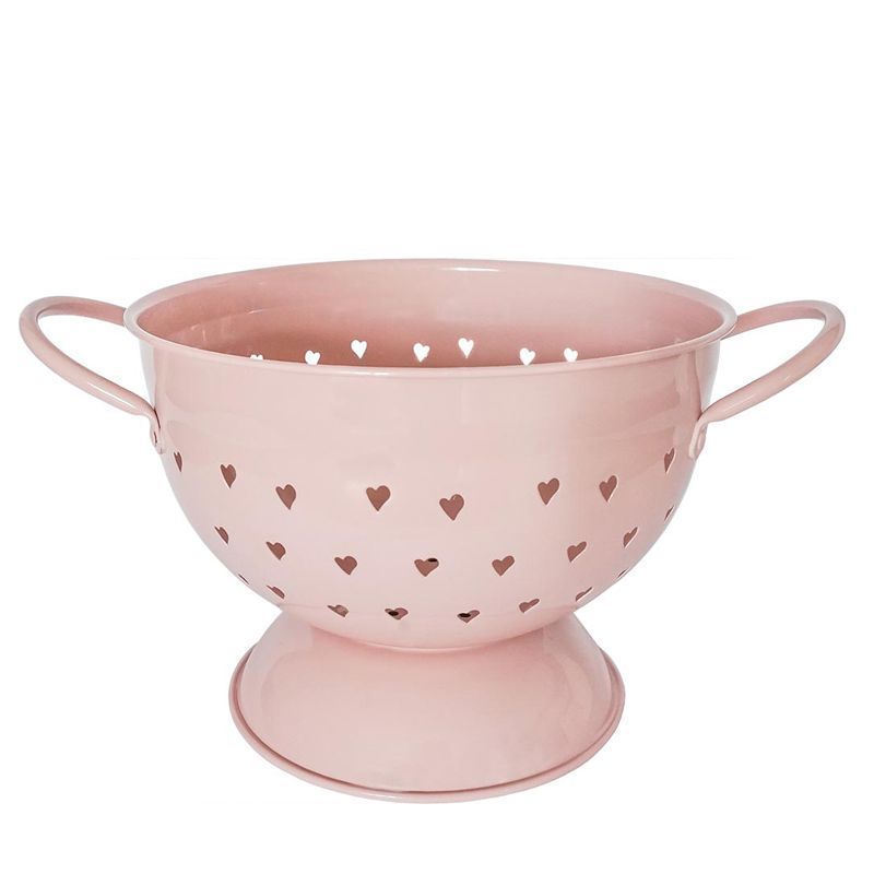 Scolapasta rosa con cuori