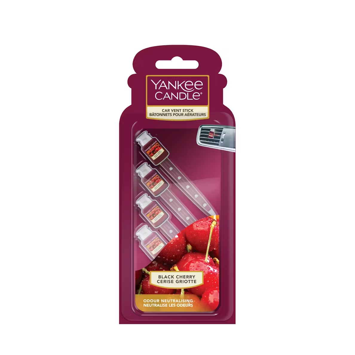 Yankee Candle stick per auto Black Cherry
