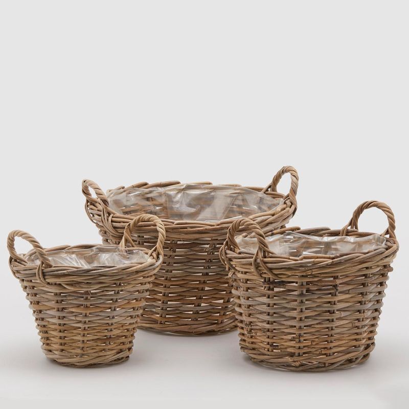 Cesto rattan con manici