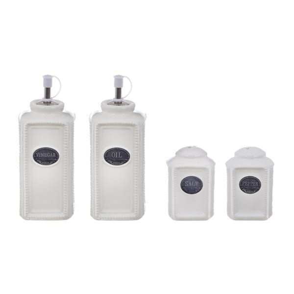 Set olio, aceto, sale, pepe