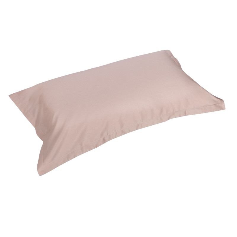 Coppia federe raso Trecento rosa cipria