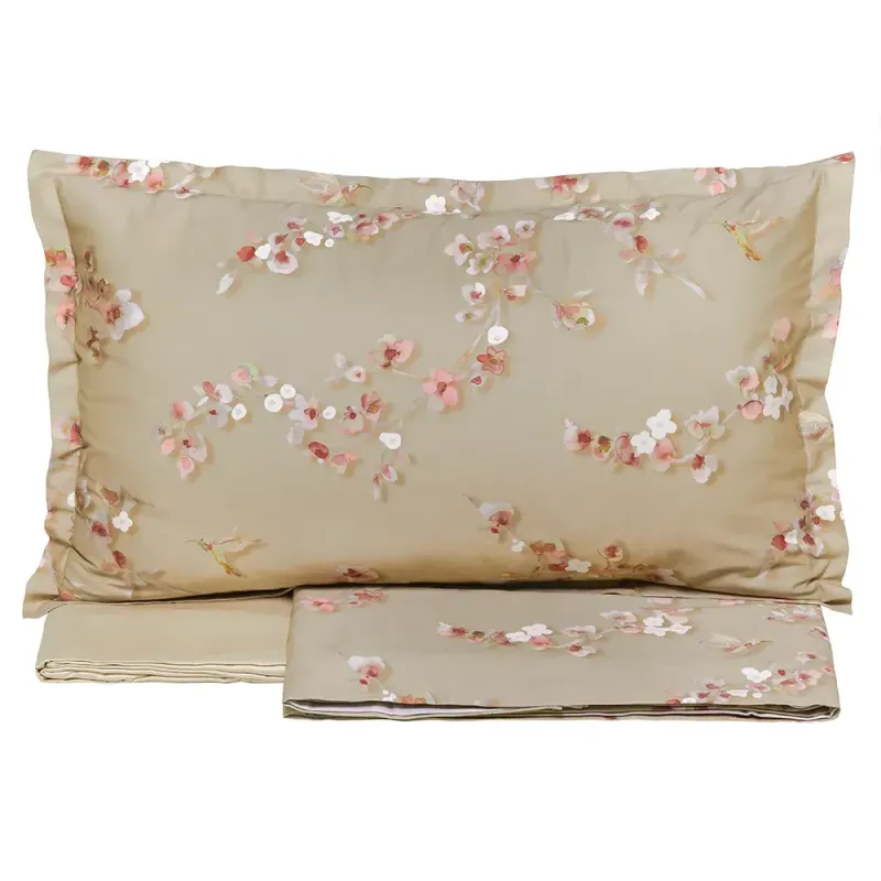 Completo letto matrimoniale Bloom Almond beige Completo letto matrimoniale Bloom Almond beige
