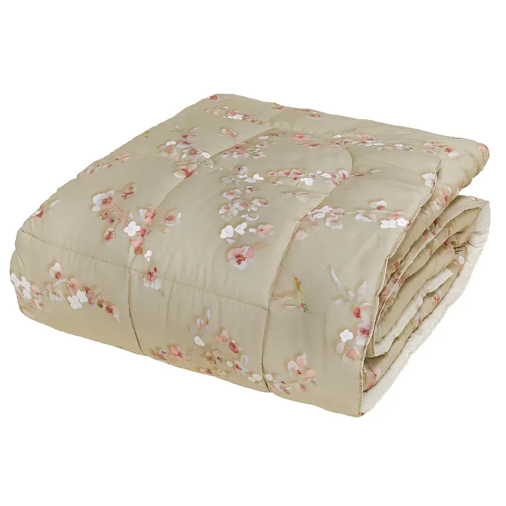 Trapunta matrimoniale Bloom Almond beige