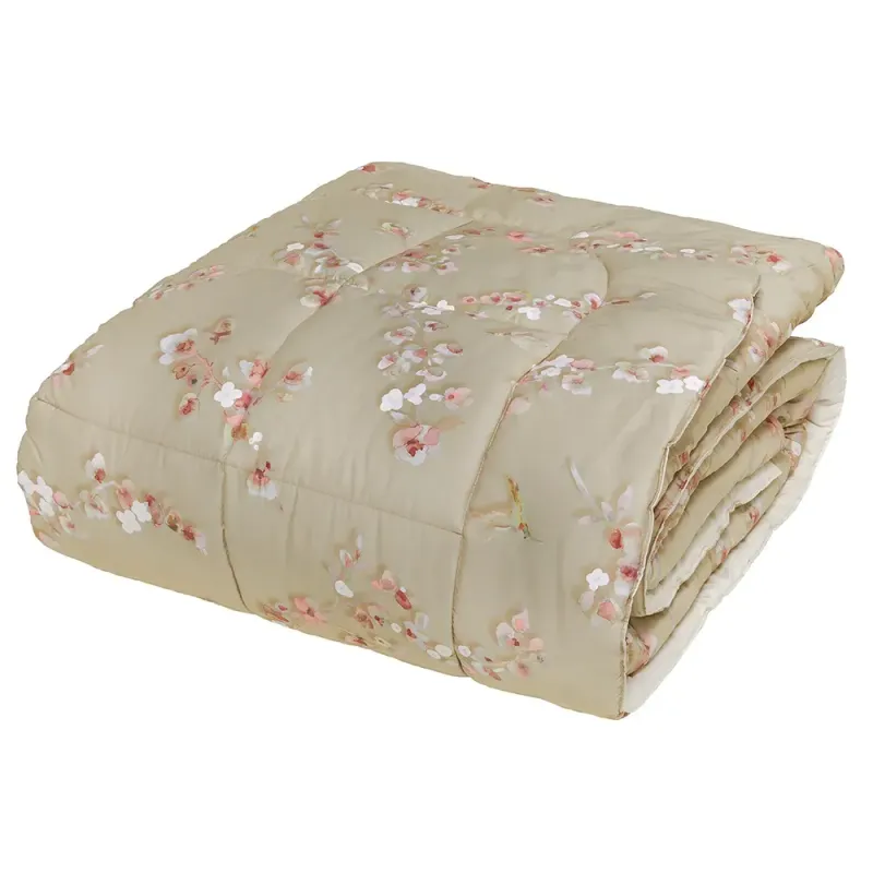 Trapunta matrimoniale Bloom Almond beige