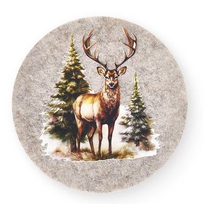 Tovaglietta feltro cervo  "Bosco incantato"