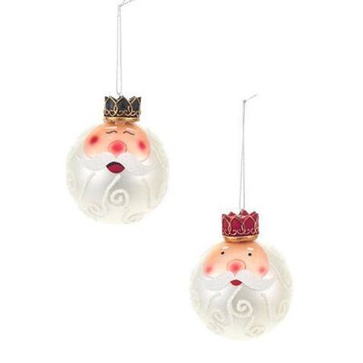 Set 2 sfere Babbo Natale