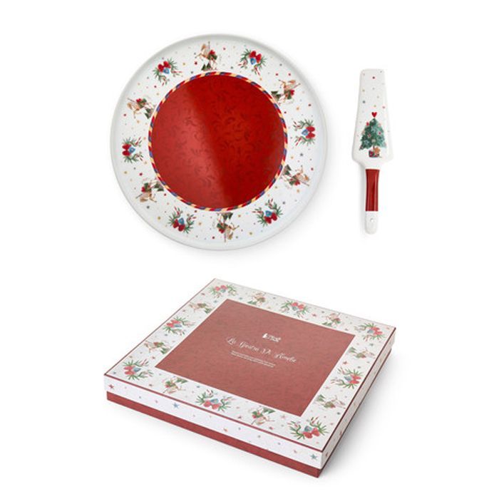 Set piatto dolce + pala "La giostra di Amelia"