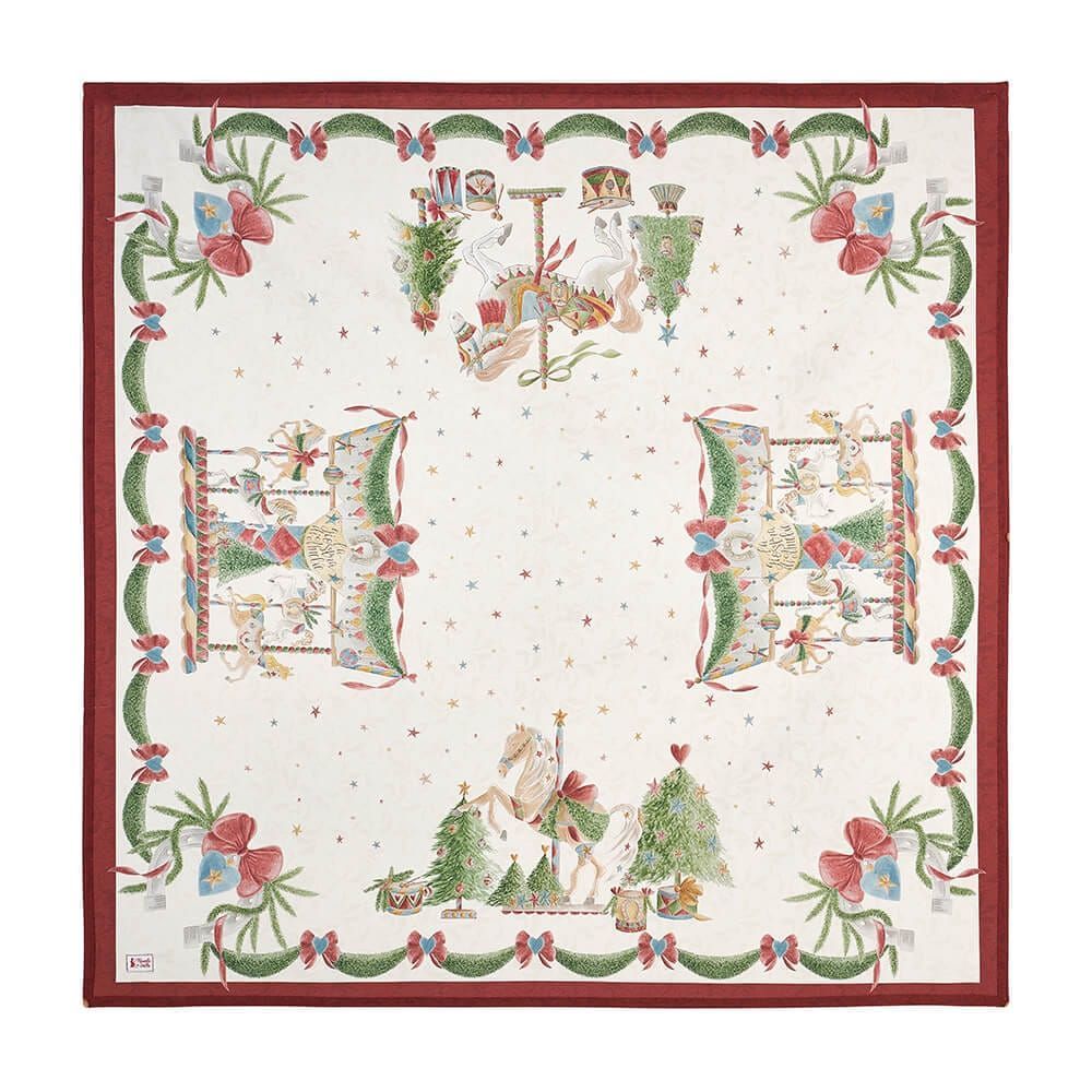 Tovaglia centrotavola 120x120cm "La giostra di Amelia"