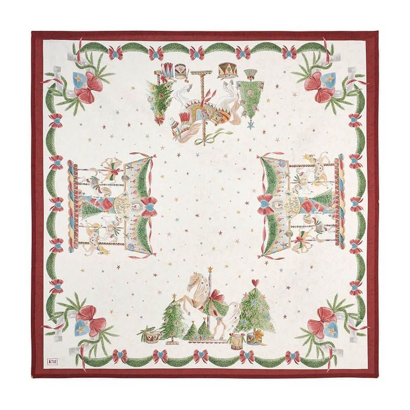 Tovaglia centrotavola 120x120cm "La giostra di Amelia"