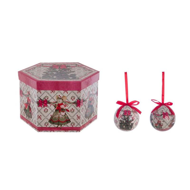 Set 14 sfere "Favola di Natale"