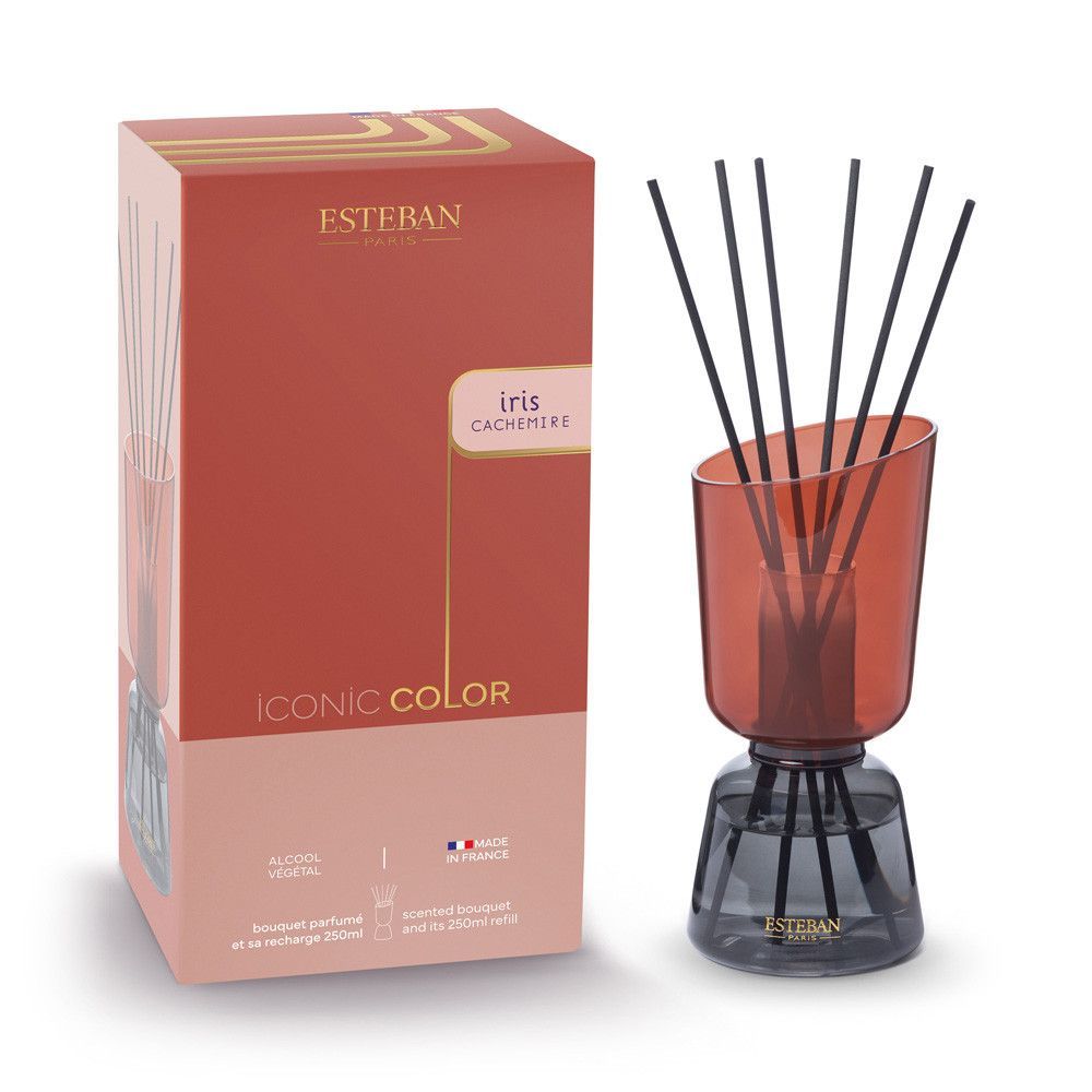 Bouquet profumato ricaricabile "Iconic Color" 250ml Iris Cachemere