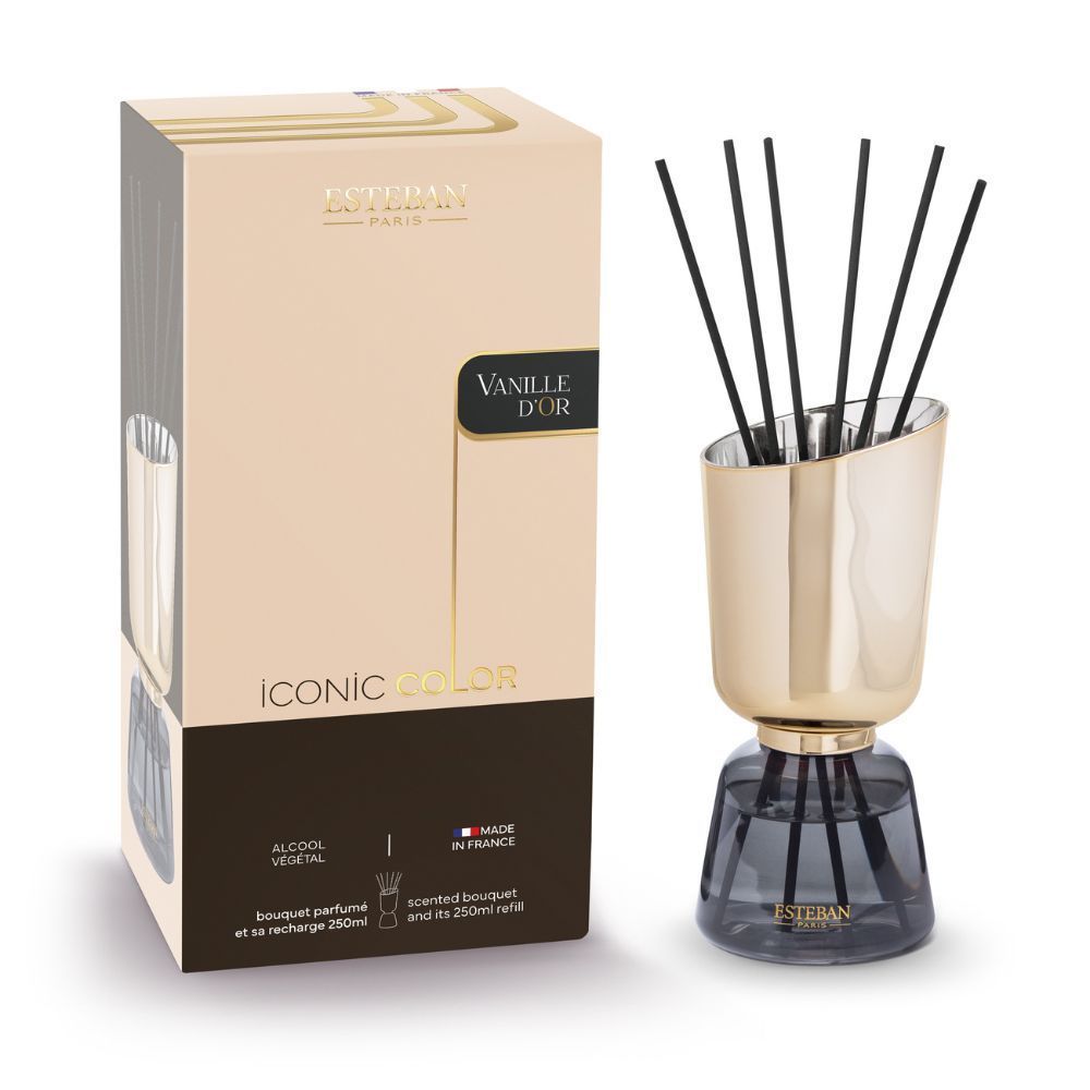 Bouquet profumato ricaricabile "Iconic Color" 250ml Vanille d'or