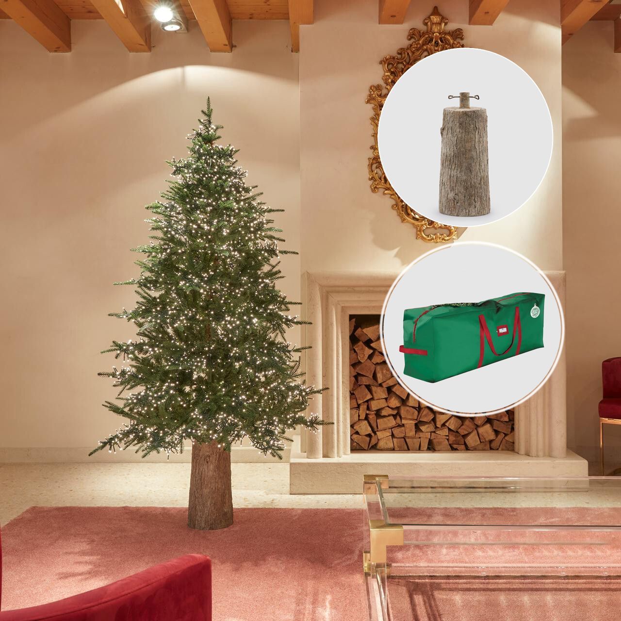Pino Spark EDG con led h.180cm IN REGALO BASE TRONCO E SACCA PORTA ALBERO