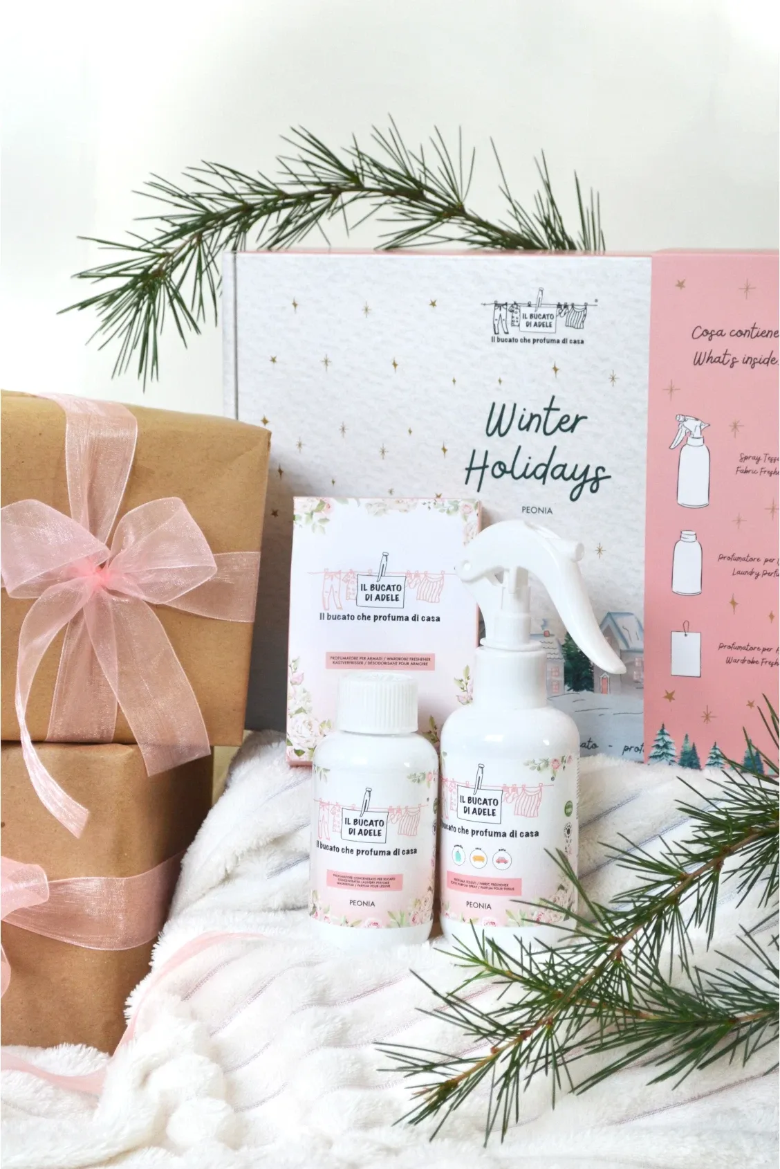 Il Bucato di Adele cofanetto Christmas gift box Peonia
