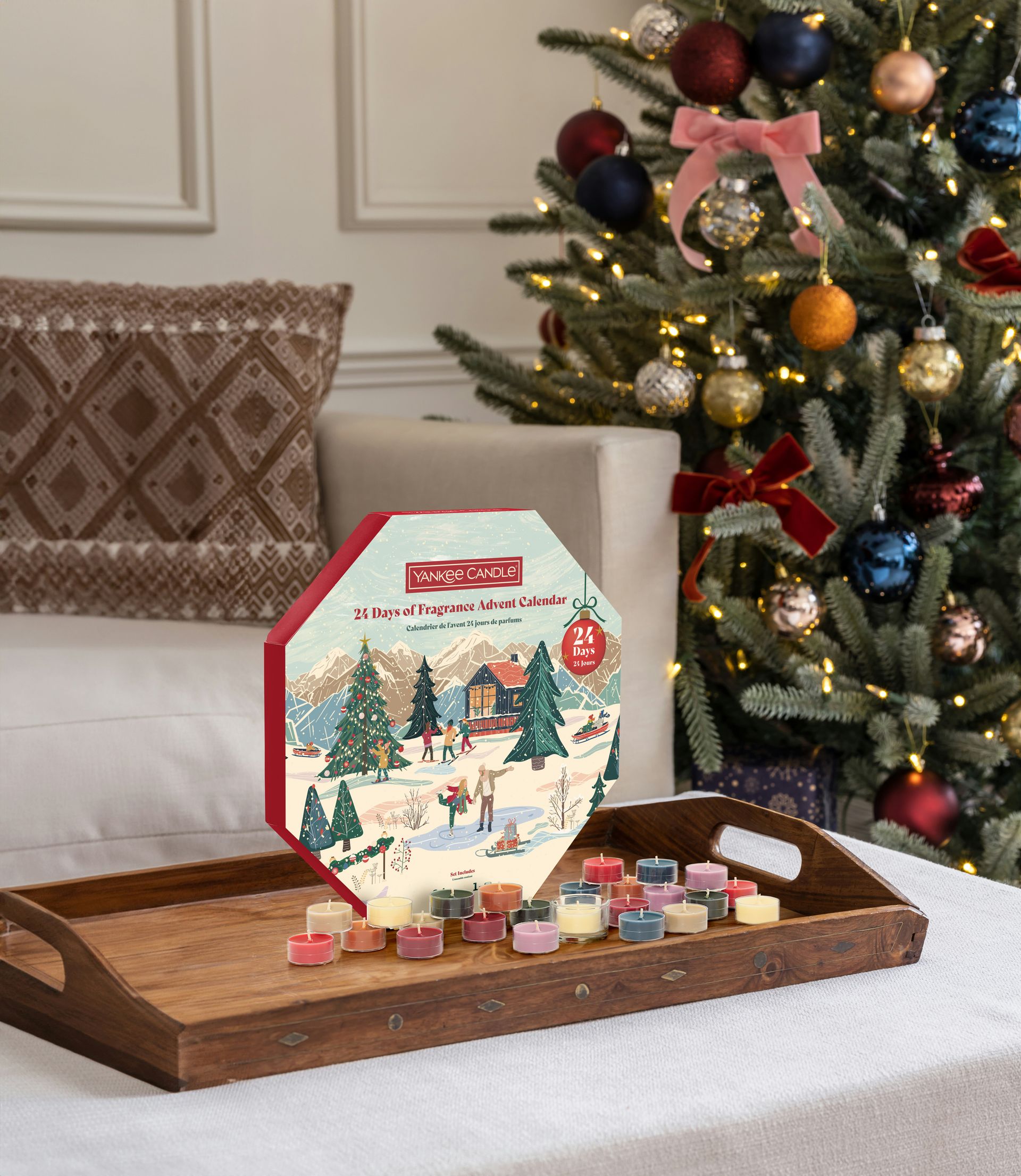Yankee Candle calendario dell'avvento ghirlanda 24 giorni di fragranze