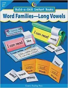 Used Build-a-Skill Instant Book Word Families-Long Vowels