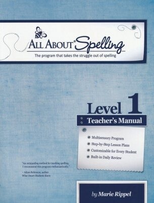 ALL ABOUT SPELLING LEVEL 1 TEACHER'S GUIDE ONLY