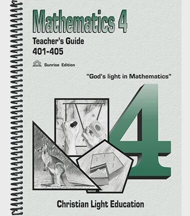 USED CLE MATHEMATICS 4, TEACHER&#39;S GUIDE BOOK KEY LEVEL 401-405 SUNRISE EDITION