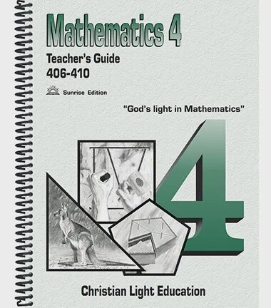 USED CLE MATHEMATICS 4, TEACHER&#39;S GUIDE BOOK KEY LEVEL 406-410 SUNRISE EDITION
