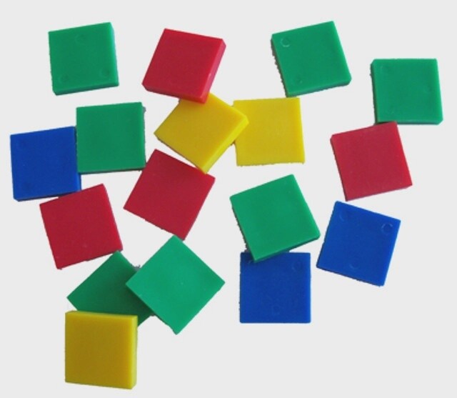 USED RIGHTSTART MATH COLOR TILES
