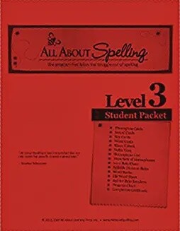 ALL ABOUT SPELLING LEVEL 3 STUDENT MATERIAL PACKET
