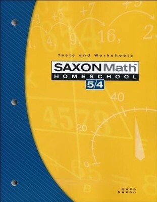 SAXON MATH 54 TESTS &amp; WORKSHEETS