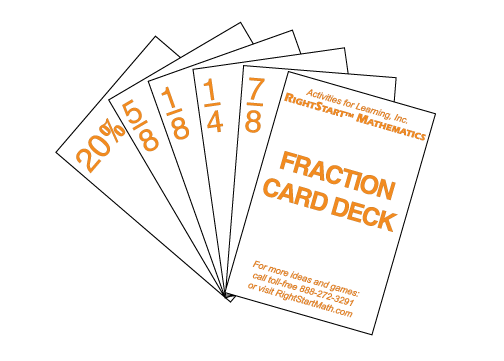 USED RIGHTSTART MATH  FRACTION CARD DECK