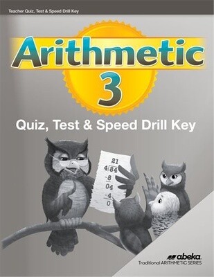 Used Abeka Arithmetic 3 Quiz, Test, &amp; Speed Drill Key (6th Ed.)