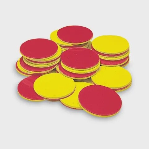 Used Two-Color Counters (red/yellow) set of 20