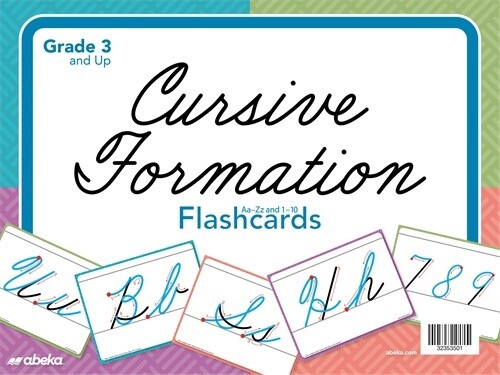 Used Abeka Cursive Formation Flashcards (Grade 3)