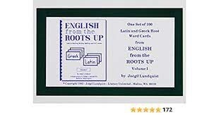 Used English from the Roots Up Flashcards Volume 1