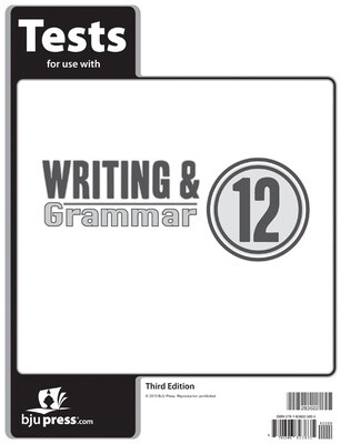 BJU ENGLISH WRITING &amp; GRAMMAR 12 TESTS 3RD ED