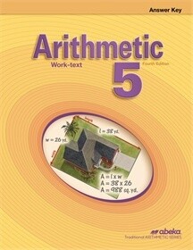 USED ABEKA ARITHMETIC 5 WORK-TEXT ANSWER KEY 4TH EDITION