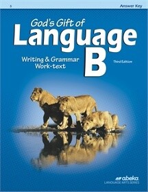 USED ABEKA 5 LANGUAGE B WRIT/GRAMMAR WKTX KEY 3RD EDITION