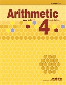 USED ABEKA ARITHMETIC 4 TEACHER&#39;S EDITION-WORKTEXT ANSWER KEY  4TH EDITION
