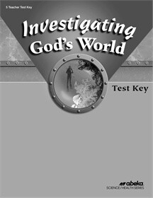 Used ABEKA SCIENCE 5 INVESTIGATING GOD&#39;S WORLD TEST KEY 4th edition