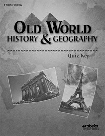 Used ABEKA 5 OLD WORLD HISTORY &amp; GEOGRAPHY QUIZ KEY 4th edition13535610