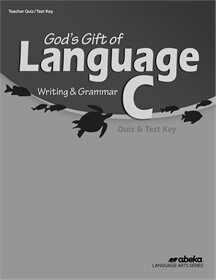 USED ABEKA 6 LANGUAGE C QUIZ AND TEST KEY 3RD EDITION
