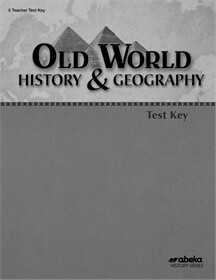 Used ABEKA 5 OLD WORLD HISTORY &amp; GEOGRAPHY TEST KEY 4th edition