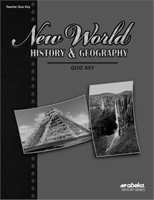 USED ABEKA NEW WORLD HIST/GEO (6) QUIZ KEY 4TH EDITION