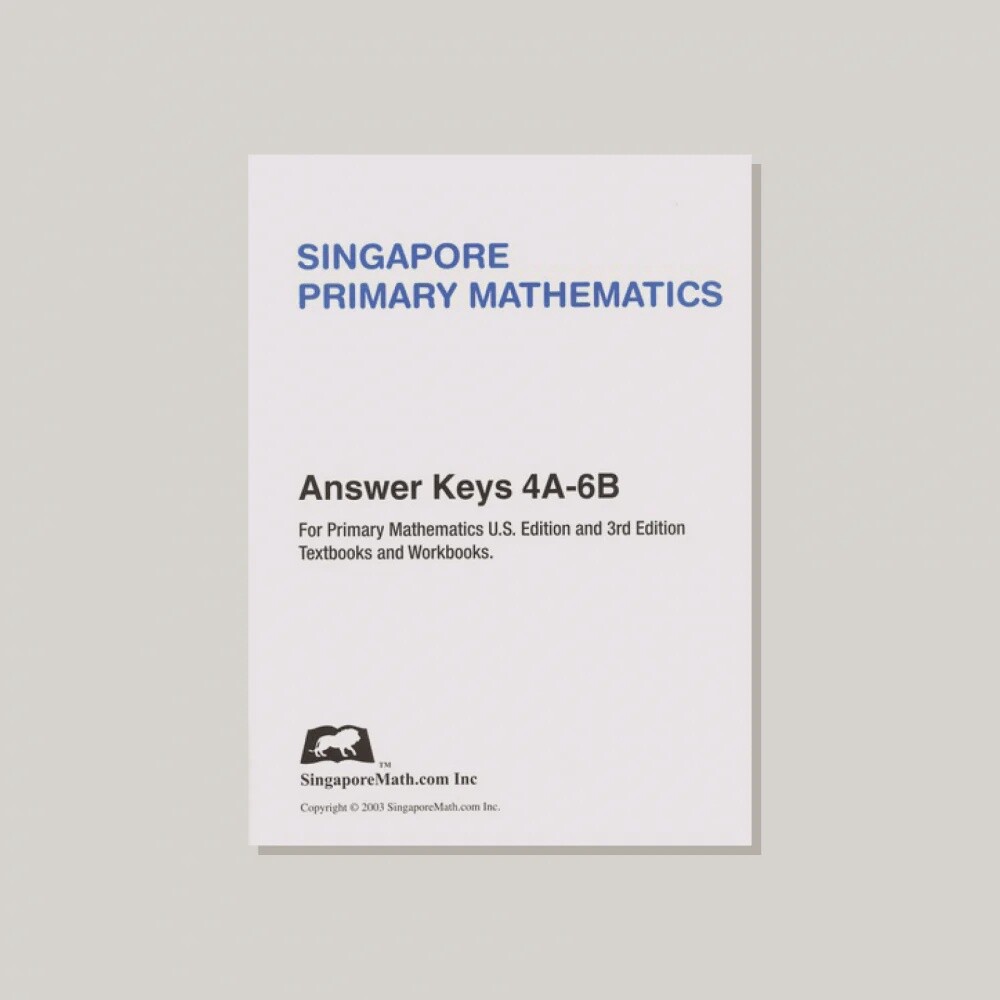 USED SINGAPORE PRIMARY MATH ANSWER KEYS 4A-6B TE - 2