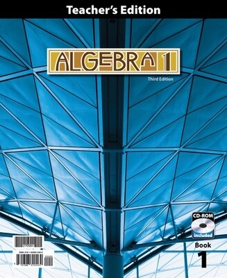 BJU ALGEBRA 1 TE 3RD ED