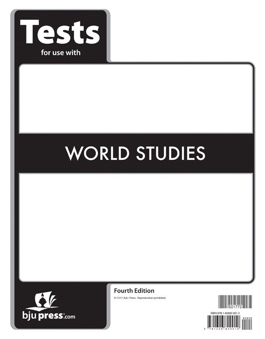 BJU WORLD STUDIES TESTS 4TH Edition