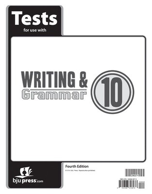 USED BJU ENGLISH WRITING &amp; GRAMMAR 10 TESTS 4TH ED