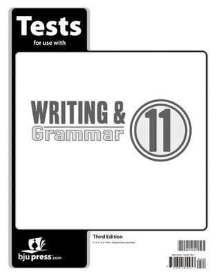BJU ENGLISH WRITING &amp; GRAMMAR 11 TESTS 3RD ED