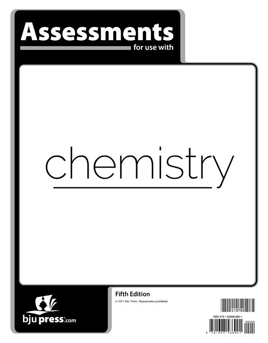 BJU CHEMISTRY ASMT 5TH ED GR 11