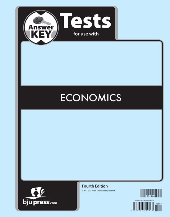 BJU ECONOMICS TEST ANS KEY 3RD ED