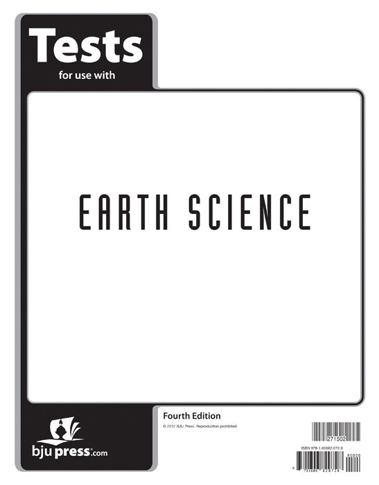 BJU EARTH SCIENCE ASMTS 5TH ED GR 8